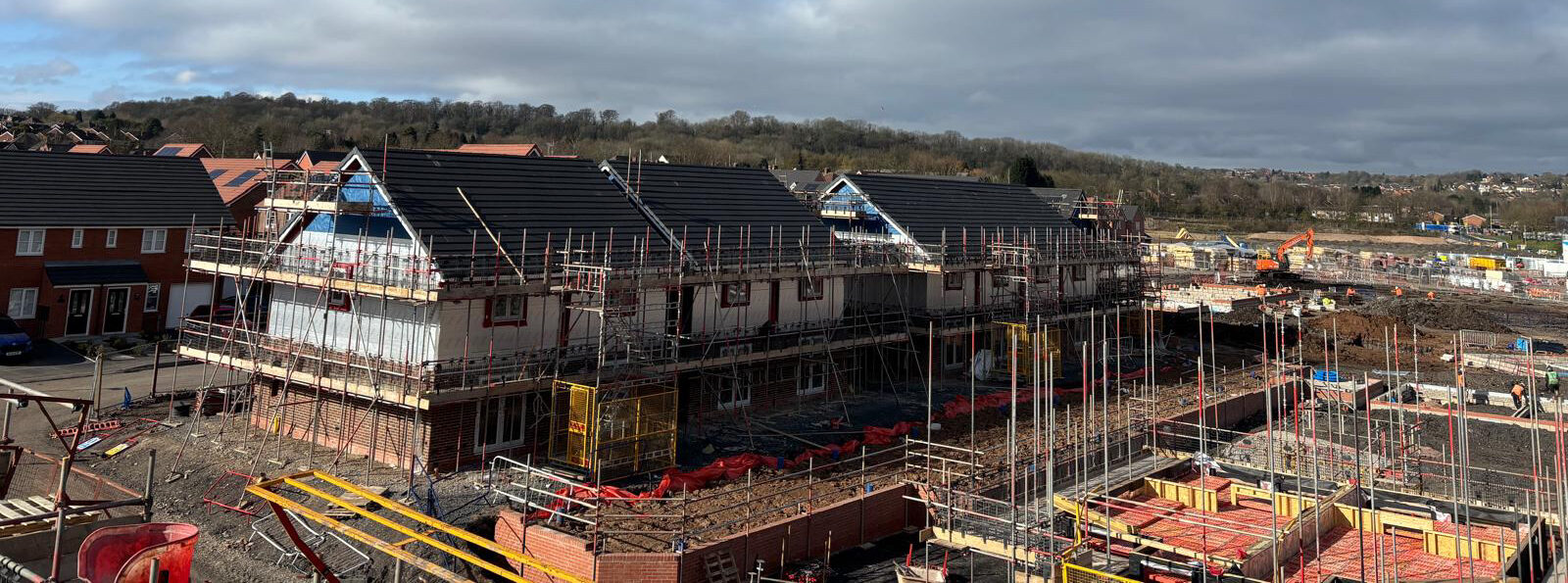 coseley development new build homes scaffolding allsafe scaffolding