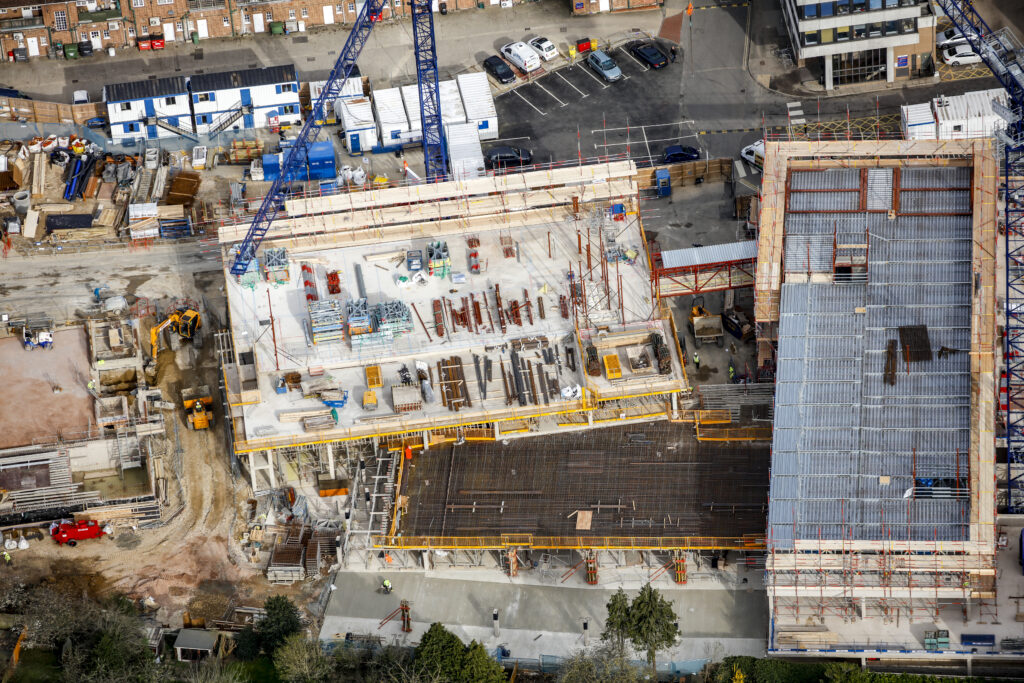 construction site, scaffolding, westway square, sdc, crane, oxford